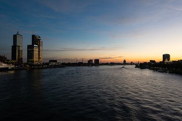 Skyline Rotterdam vanaf de Erasmusbrug van Brian Morgan