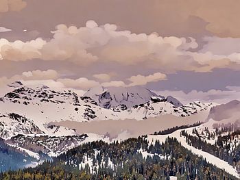 Verschneite Berglandschaft Alta Badia Italienische Alpen