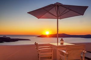 Goldene Stunde über Santorini