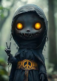 Élégance effrayante : Gardien de la forêt à capuche