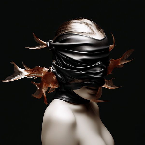 Blindfolded Surrender, Swimming in Freedom by Karina Brouwer