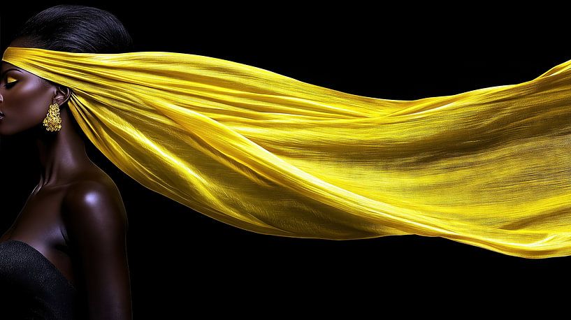 Elegante Modeaufnahme mit goldenen Akzenten von Frank Heinz