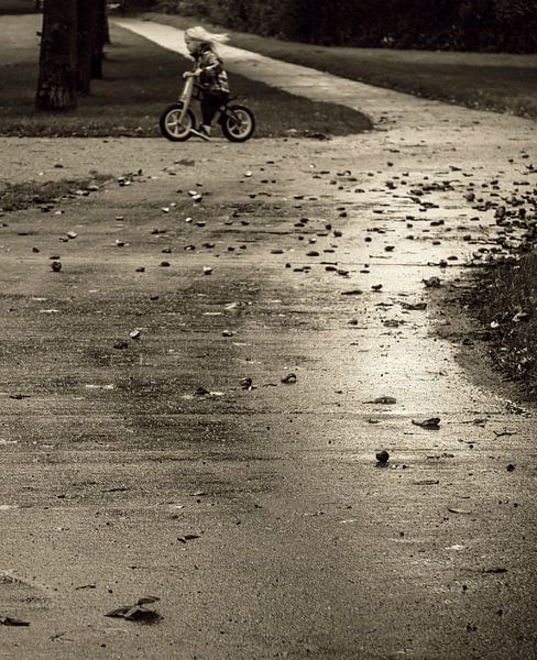 Herfstig pad met meisje by Anneriek de Jong