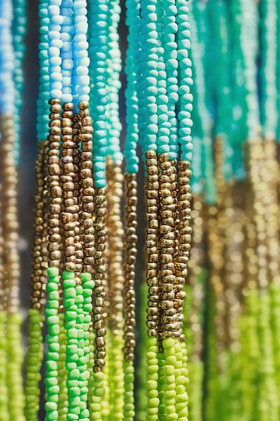 cordes avec un style décontracté, or, vert et d'aqua perles par Tony Vingerhoets