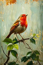 Kleuren van de roodborst (1) van Brigitta Meijer