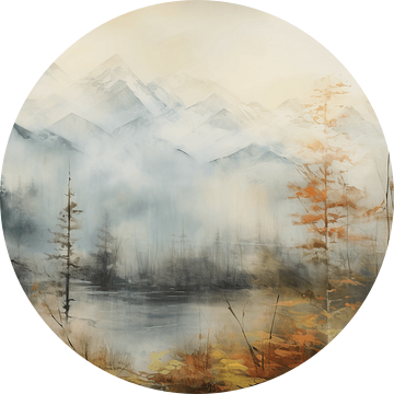 Modern en abstract berglandschap van Studio Allee