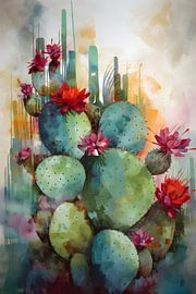 Aquarell  Kakteen sur NJ Midnight Studio