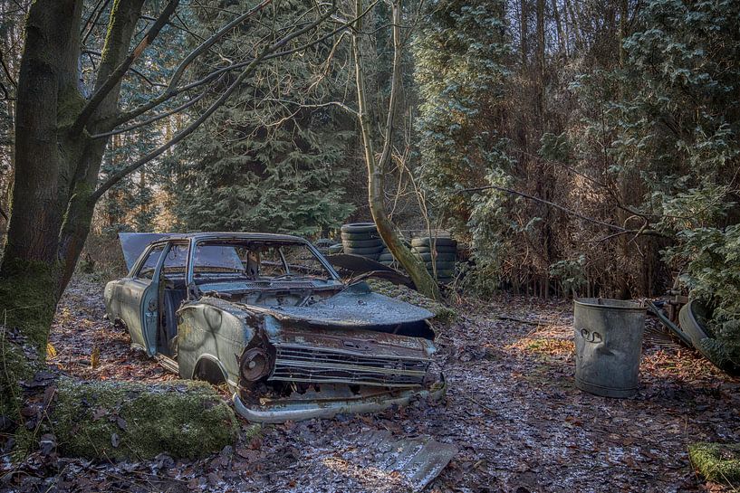 Opel Kadett in het bos par Manja van der Heijden