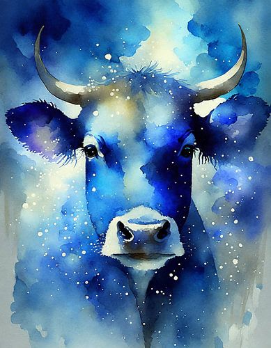 Delfts blauw koe 2 van Loutje fotografie & styling