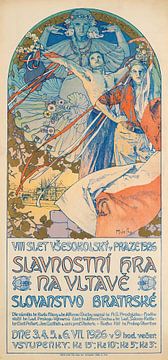 Affiche voor het Sokol Festival in Praag (1926) door Alphonse Mucha van Peter Balan