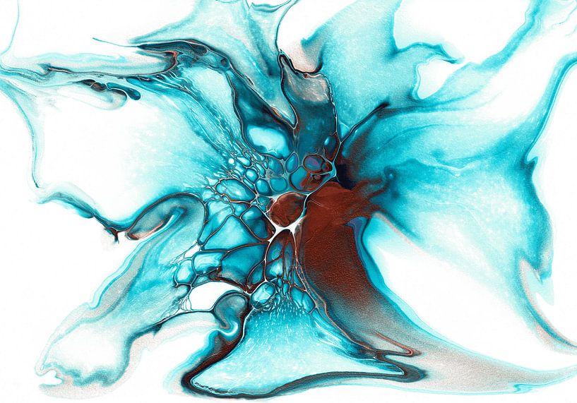 blaue Blume von Ideka - Inge De Knop