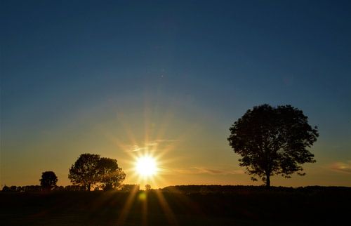 Sonnenuntergang über dem Polder