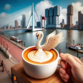 Erasmusbrücke, Rotterdam von Digital Art Nederland