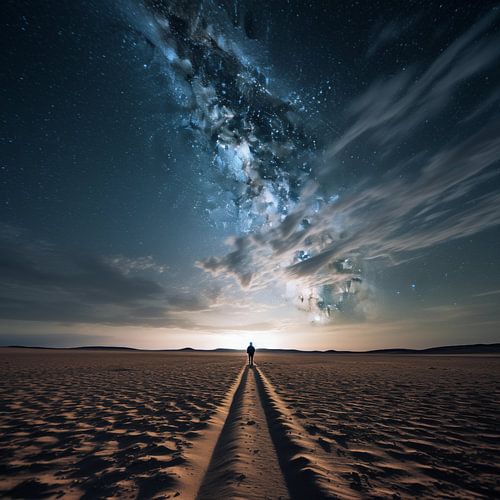 Man onder de melkweg