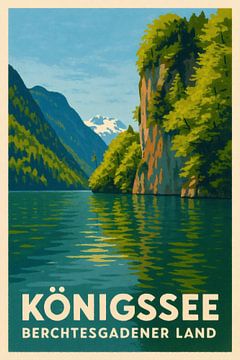 Königssee – Vue sur le fjord dans les Alpes