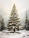 Winter Christmas tree in Forest by Your unique art thumbnail