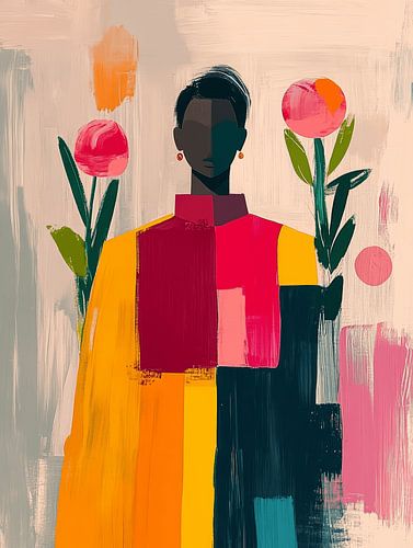 Kleurrijk modern en abstract portret