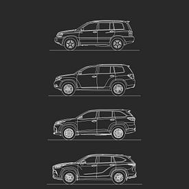 Toyota Highlander Evolutie van Artlines Design