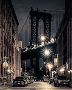 Pont de Manhattan à Dumbo Brooklyn sur Tubray
