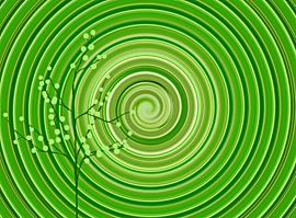 Your Turn Green (Mandala Spiraal in Groen) van Caroline Lichthart
