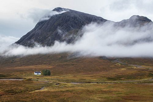 Lonely house in the Scottish Highlands