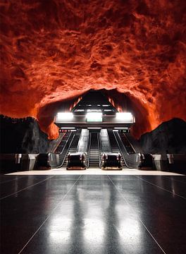 Metro station in Stockholm by Sem Verheij