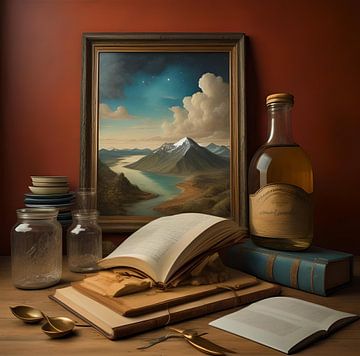 Nature morte classique avec peinture sur Gert-Jan Siesling