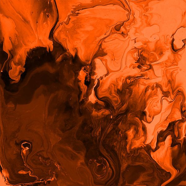 White water 2 in orange by KW Malerei