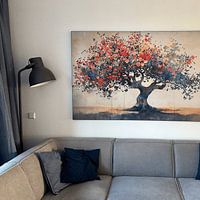 Klantfoto: Kleurrijk Boom Schilderij | Eternal Spring Magic van Blikvanger Schilderijen, als ArtFrame