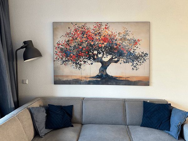 Kundenfoto: Bunte Baummalerei | Ewiger Frühlingszauber von Blickfänger Gemälde, als ArtFrame