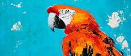 Parrot portrait in vivid colours by Poster Art Shop
