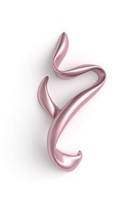 Gebogen metalen roze portretformaat