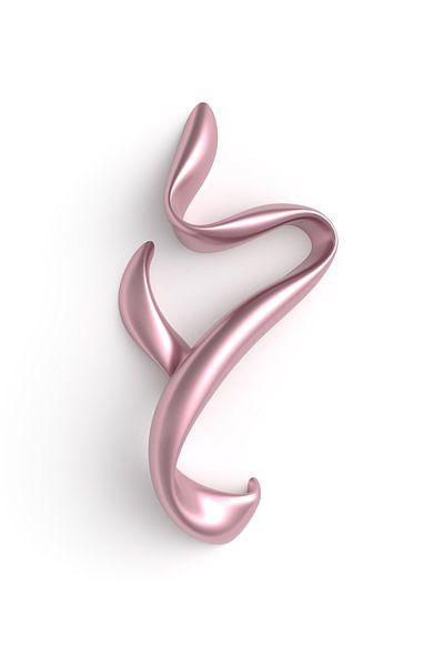 Kurviges Metall rosa Hochformat von Jörg Hausmann