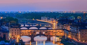 De Ponte Vecchio Brug, Florence, Italië van Henk Meijer Photography