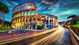 Colosseum in Rome bij nacht