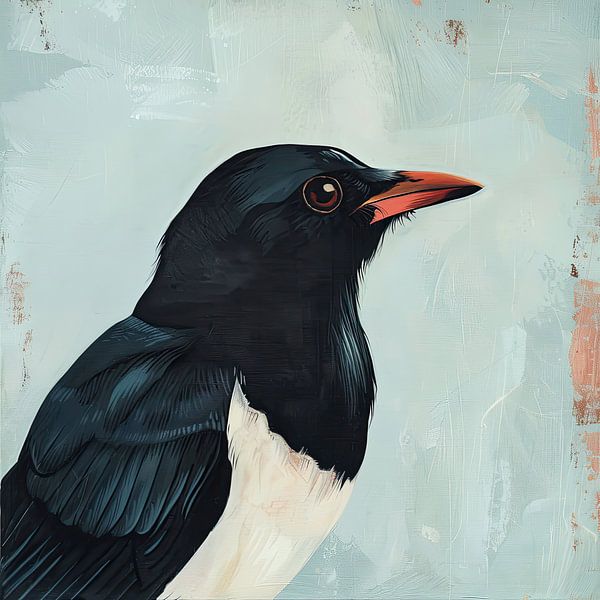 Portrait d'oiseau pour un style de vie naturel par Vlindertuin-Art