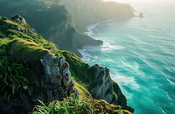 Wandelen aan de kust van Nieuw-Zeeland van fernlichtsicht