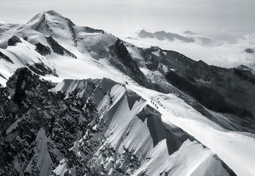 Alpinisten op de Breithorn van Menno Boermans