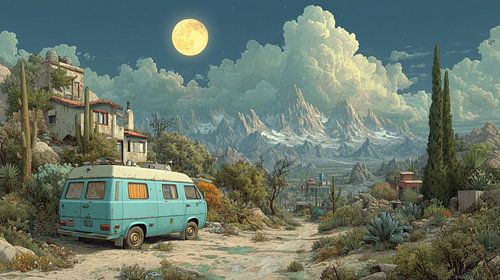 Desert nightscape by PixelPrestige