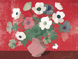 Anemone Dreams in Red