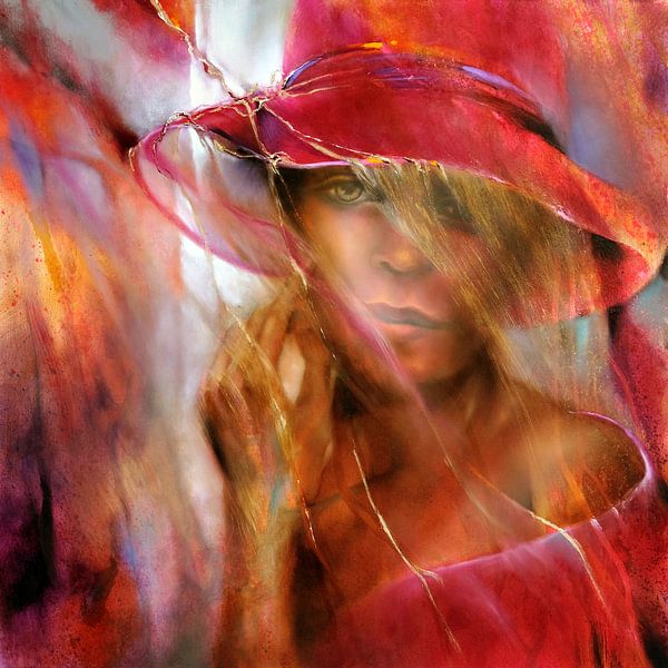 Ella avec son chapeau par Annette Schmucker