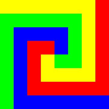 Color-Permutation-Spiral | S=04 | P #01 | RBGY