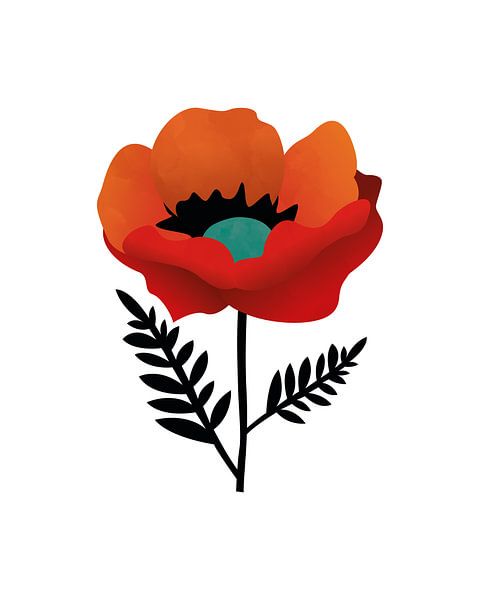 Coquelicot abstrait par Tanja Udelhofen