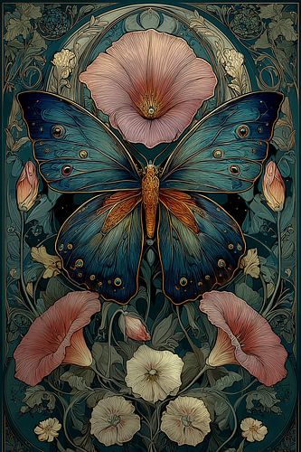 Butterfly in Art Nouveau no. 2