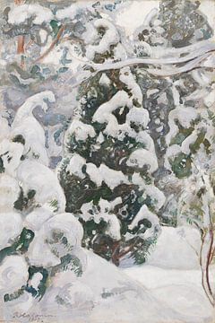 Genévrier dans la neige, 1917, Pekka Halonen