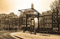 Binnenstad van Amsterdam in de Winter Sepia van Hendrik-Jan Kornelis thumbnail