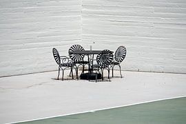 Garden furniture at Hearst Castle, California by Lars-Olof Nilsson