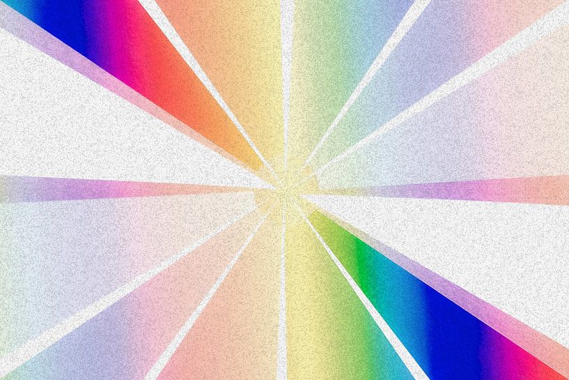 Geometrisch patroon met zachte regenboog kleuren van Lisette Rijkers