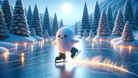 Ghostly joy on skates in a winter wonderland by artefacti thumbnail