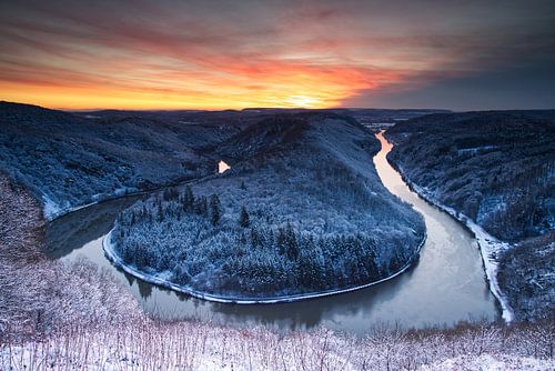 Saarschleife im Winter